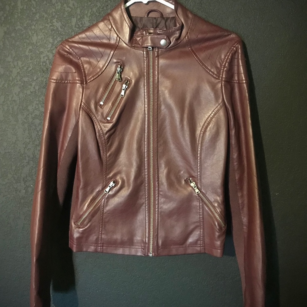 Faux leather jacket